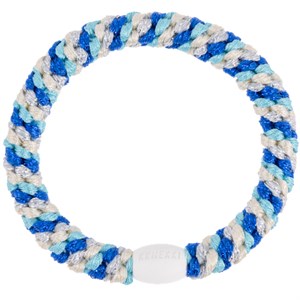 Bon Dep - Kknekki Hårelastik, Mix Electric Blue Turquoise Glitter